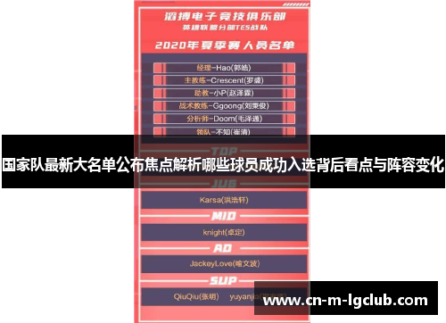 国家队最新大名单公布焦点解析哪些球员成功入选背后看点与阵容变化