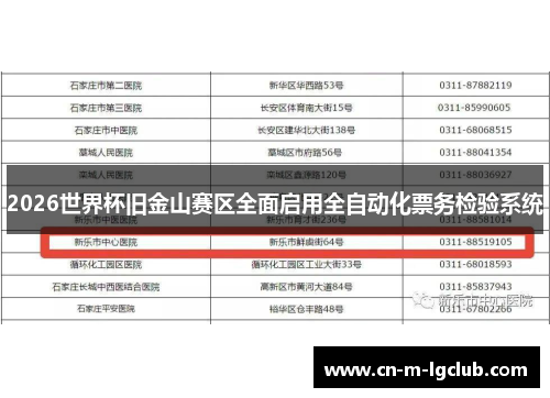 2026世界杯旧金山赛区全面启用全自动化票务检验系统